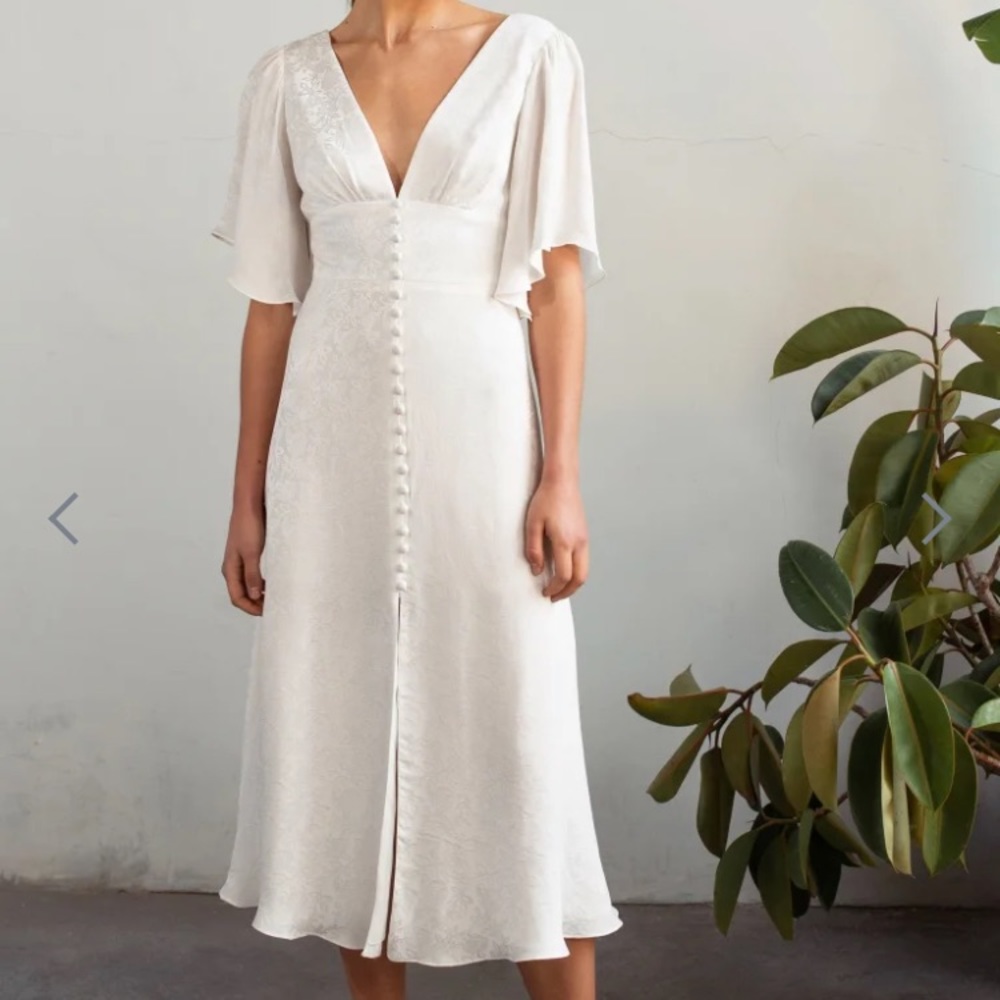 Jenny Yoo Lucinda Dress. Size: 4. White. NEW.